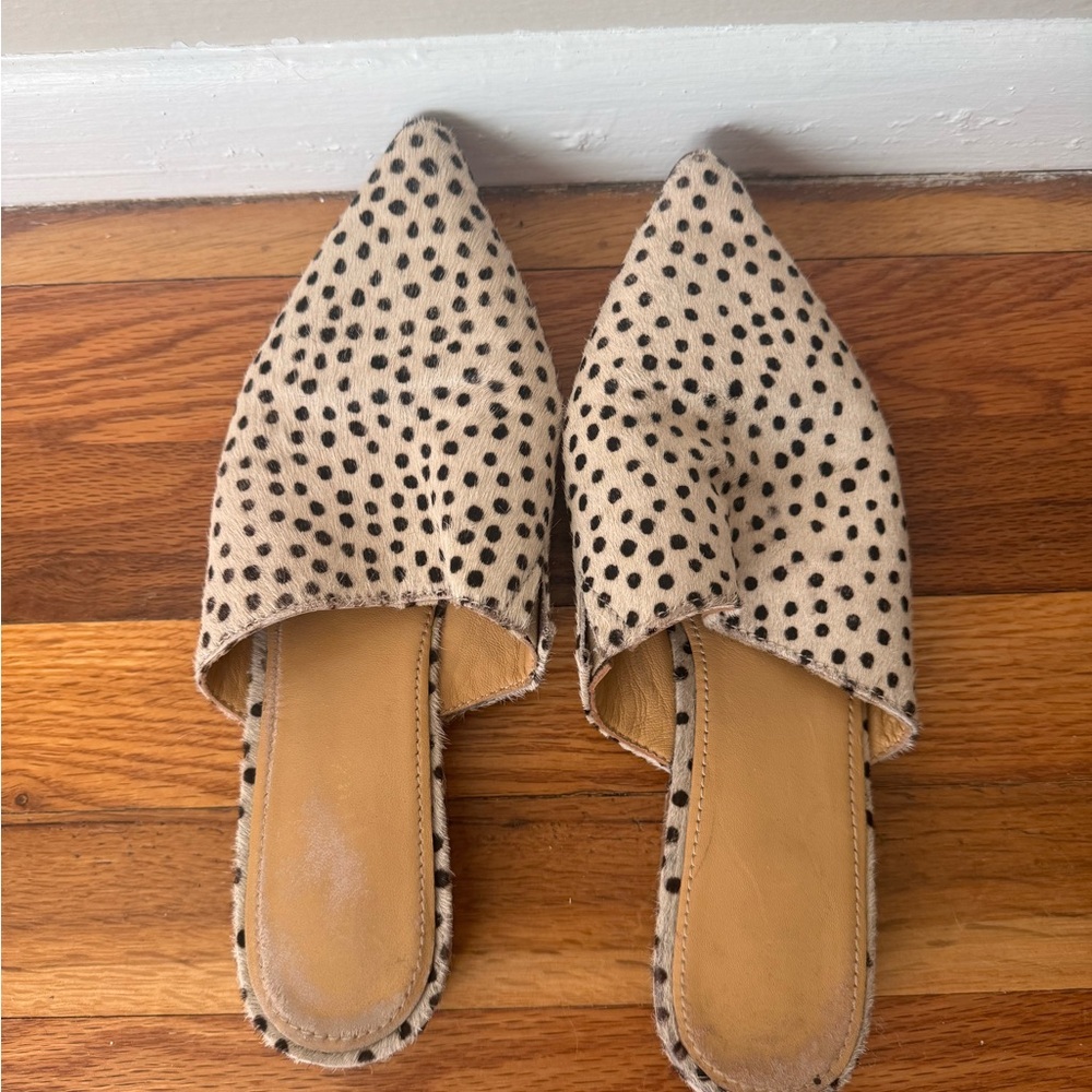 Polka Dot Slip-On Mules